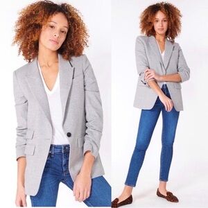 Veronica Beard Martel Herringbone Dickey Jacket Blazer Gray Size 8 Casual